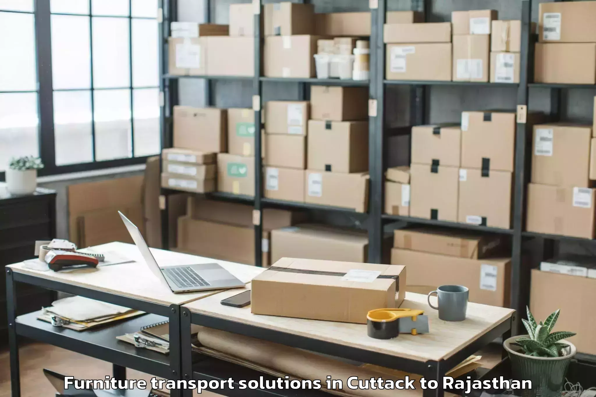 Hassle-Free Cuttack to Vallabhnagar Furniture Transport Solutions